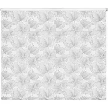 Штора рулонная Nature Китайская роза 140x175 см серая
