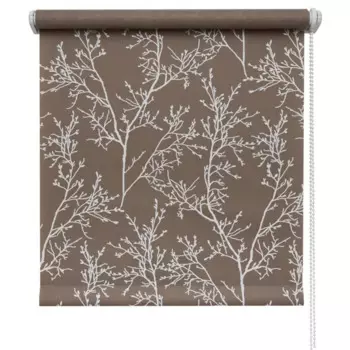 Штора рулонная Жардин 100x160 см коричневая
