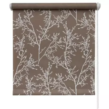 Штора рулонная Жардин 80x160 см коричневая