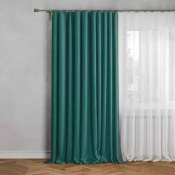 Штора со скрытыми петлями блэкаут Inspire Alycia 200x280 см цвет зеленый Exotic 1