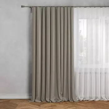 Штора со скрытыми петлями блэкаут Inspire Alycia 200x280 см цвет серо-коричневый Foss 3