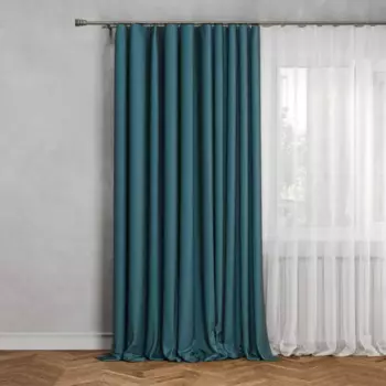 Штора со скрытыми петлями Inspire Tony 200x280 см цвет бирюзовый Emerald 0