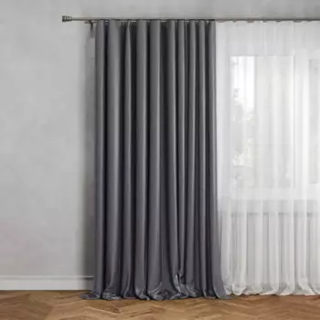 Штора со скрытыми петлями блэкаут Inspire Tony 200x280 см цвет темно-серый Paris 2