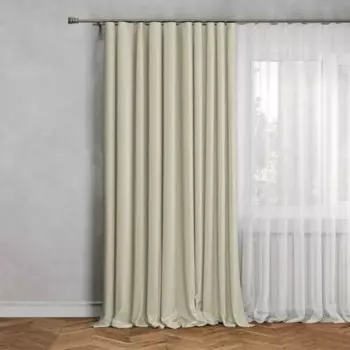 Штора со скрытыми петлями Inspire Dubbo 200x280 см цвет бежевый Trench