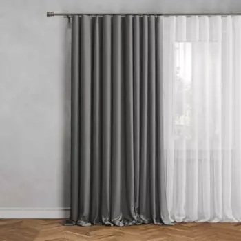 Штора со скрытыми петлями Inspire блэкаут Alycia 200x280 см цвет темно-серый