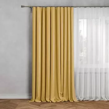 Штора со скрытыми петлями Inspire Tony 200x280 см цвет желтый Solemio 1