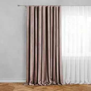 Штора со скрытыми петлями Inspire Tony 200x280 см цвет серо-розовый Fossil 4