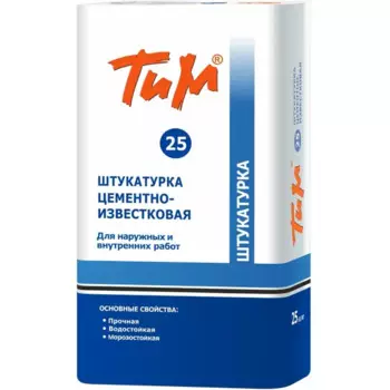 Штукатурка цементно-известковая ТиМ №25 25 кг