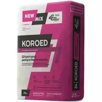Штукатурка декоративная NewMix короед 2.0 мм 25 кг