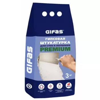 Штукатурка гипсовая Gifas Premium 3 кг