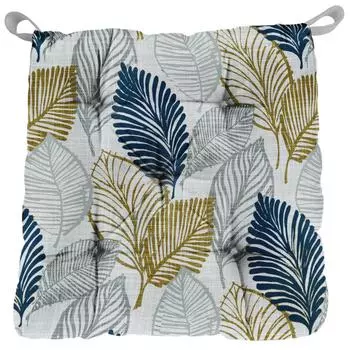 Сидушка с липучками «Листья» 40х35х6 см разноцветная