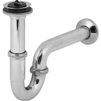 Сифон для раковины Viega хромированный прямоточный 111298