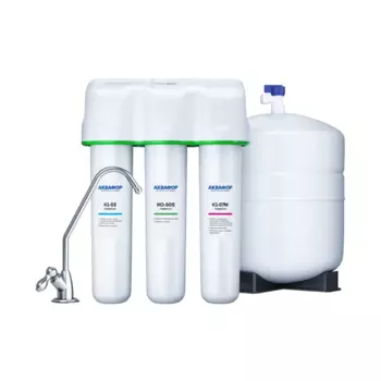 Система обратного осмоса Аквафор Осмо Pro 50 Универсал 3 ступени с минерализатором бак 10 л кран в комплекте