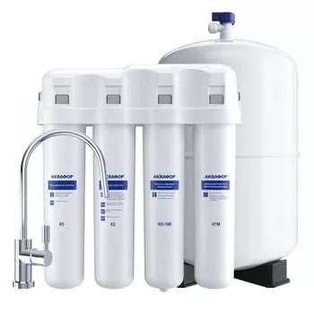 Система обратного осмоса "Кристалл ОСМО 100К 4М" с минерализацией, 4 ступени