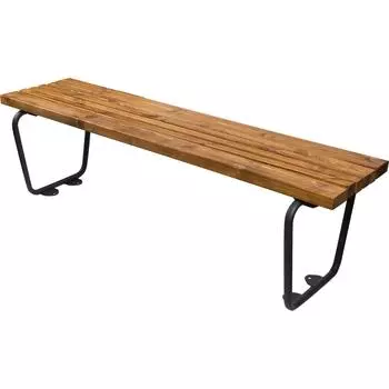 Скамья садовая City Life 150х37х45 см металл/дерево коричневая