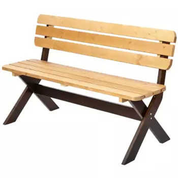 Скамья садовая Эстер 148x61x89 см дерево коричневый