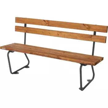 Скамья садовая со спинкой City Life150x55x83 см сталь/дерево коричневая