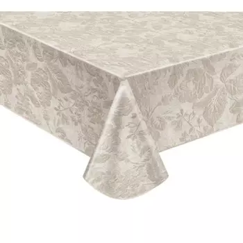 Скатерть Цветы 130x160 см цвет бежевый