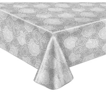 Скатерть Розы 135x160 см цвет серый