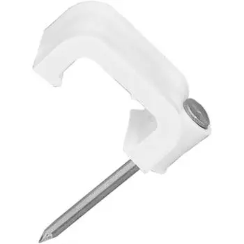 Скоба для электрокабеля плоская 12х17, 50 шт.