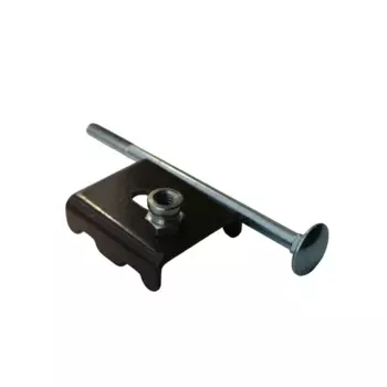 Скоба для забора Grider 40 мм М6 сталь RAL 8017 коричневый