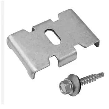 Скоба для забора Grider 40 мм сталь серый