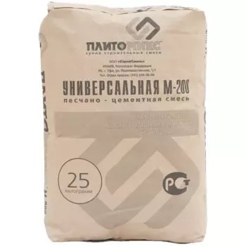 Смесь цементно-песчаная М200 (ЦПС) Плитомикс 25 кг