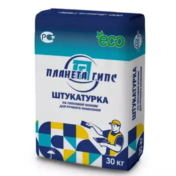 Штукатурка гипсовая Планета гипс Экопласт30 кг