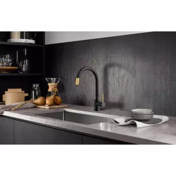 Смеситель для кухни Delinia Тос высота излива 24.8 см цвет черный