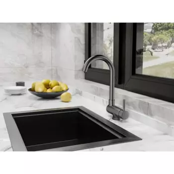 Смеситель для кухни Delinia Сиг высота излива 25 см цвет черный