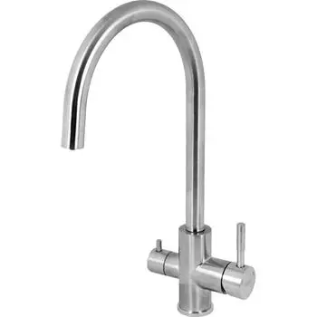 Смеситель для кухни Esko с переключением на фильтр 43 см цвет матовая сталь