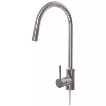 Смеситель для кухни Paini Buran с выдвижным изливом, цвет матовый хром