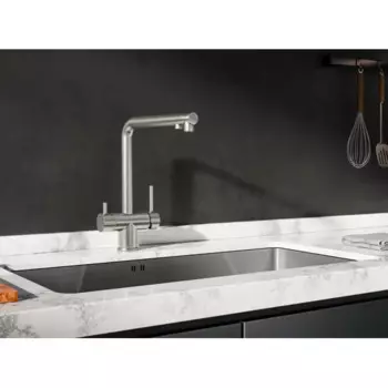 Смеситель для кухни с фильтром Delinia Лум высота излива 30 см цвет серый