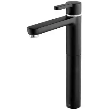 Смеситель для раковины Arena однорычажный высокий цвет чёрный