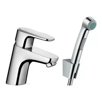 Смеситель для раковины Hansgrohe «Ecos» c гигиеническим душем