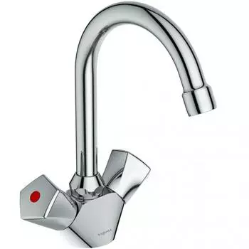 Смеситель для раковины Vidima Element двухвентильный цвет хром