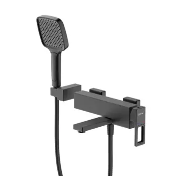 Смеситель для ванны Gappo Eder GL3201-6 однорычажный с лейкой и шлангом цвет черный матовый