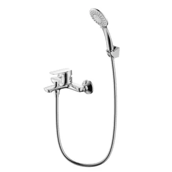 Смеситель для ванны Iddis Token однорычажный с лейкой и шлангом цвет хром