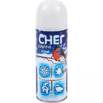 Снег-спрей с трафаретами цвет белый
