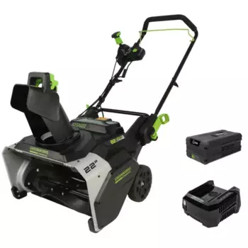 Снегоуборщик аккумуляторный GREENWORKS Бесщёточный 82SN22 51 см 82 В 1x5 Ач АКБ и ЗУ в комплекте