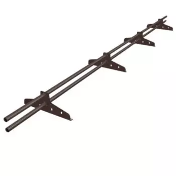 Снегозадержатель для металлической кровли трубчатый Docke 3 м RAL 8017 коричневый