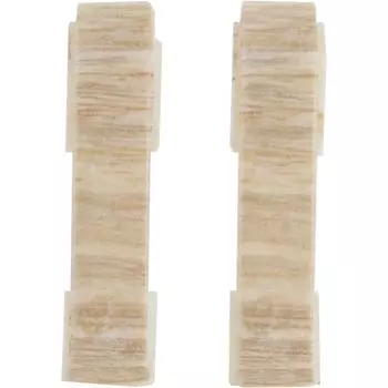 Соединитель для напольного плинтуса «Дуб Сибирский», высота 62 мм, 2 шт.