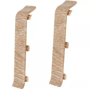 Соединитель для плинтуса «Дуб милан», высота 80 мм, 2 шт.