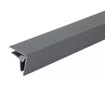 Соединительный профиль Kreaforta ПВХ темно-серый 20x2700 мм для панелей 4 мм
