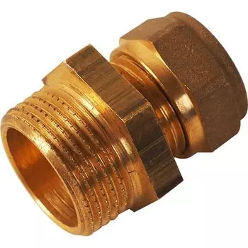 Соединитель обжимной Tiemme наружная резьба15x3/4" мм медь 1100023