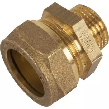 Соединитель обжимной Tiemme наружная резьба 22x1/2" мм медь 1100034