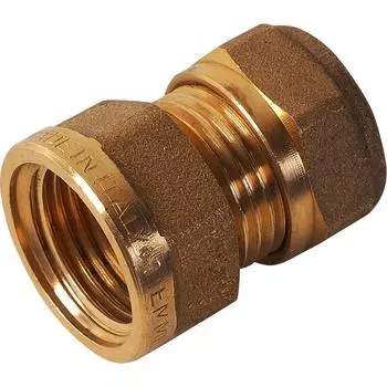 Соединитель обжимной Tiemme внутренняя резьба 15x1/2" мм медь 1100007