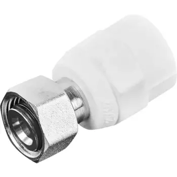 Соединитель Valtec 20x1/2 с накидной гайкой конус полипропилен