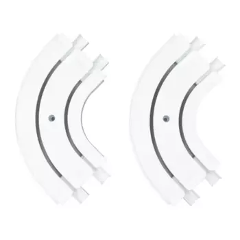 Соединитель внешний поворотный двухрядный Inspire пластик цвет белый 2 шт