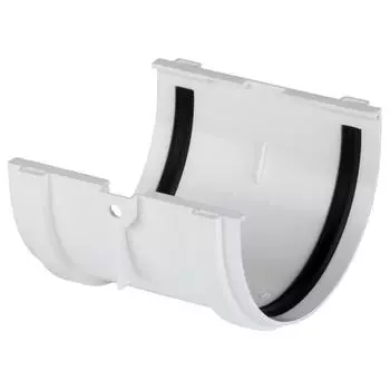 Соединитель желобов Dacha 120 мм белый